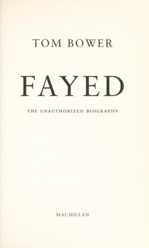 Fayed: The Unauthorized Biography