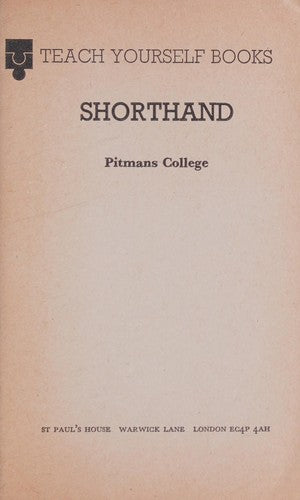 Shorthand (Pitmans)