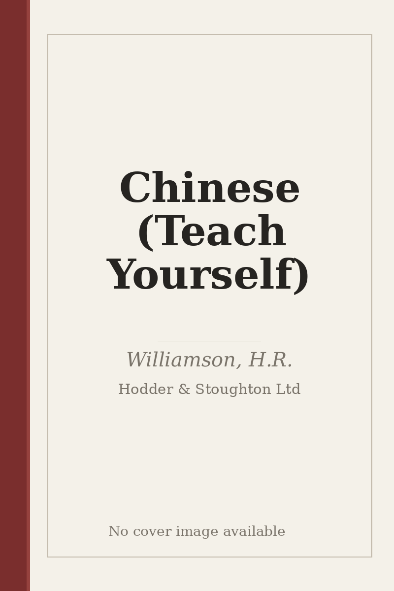 Chinese (Teach Yourself) - no cover image available