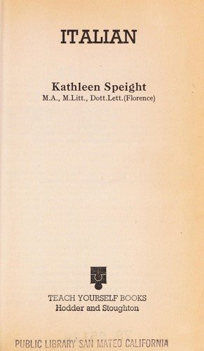 Italian; Teach Yourself Books