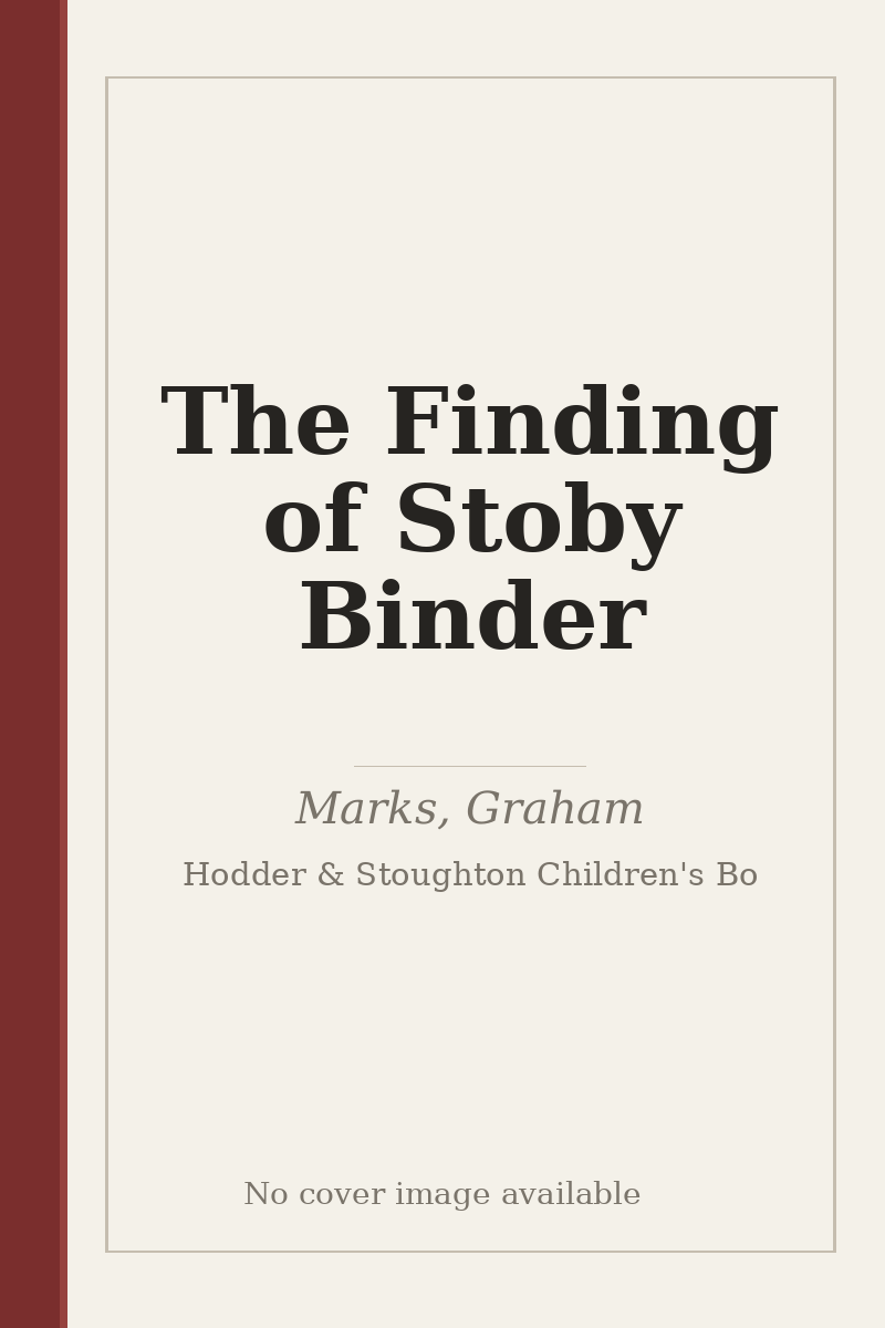 The Finding of Stoby Binder - no cover image available