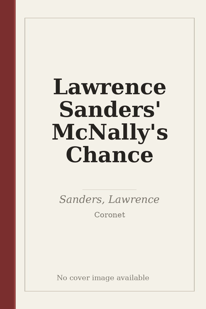 Lawrence Sanders' McNally's Chance - no cover image available