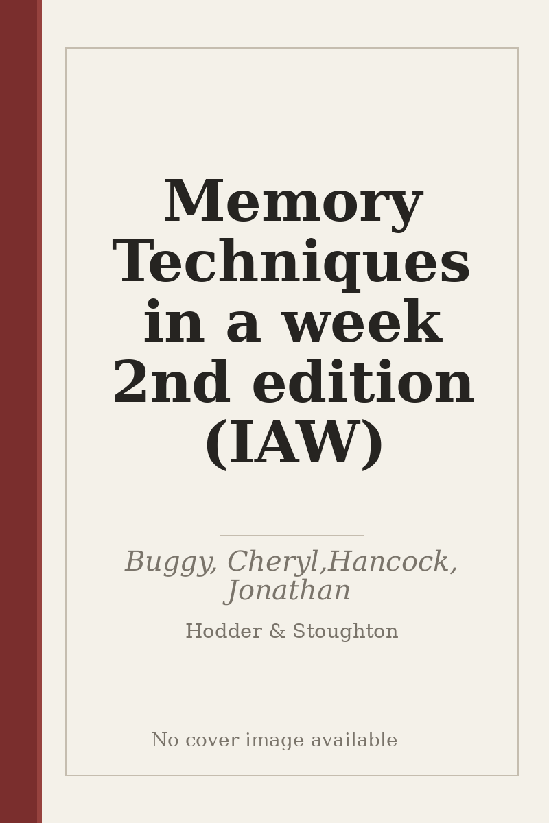 Memory Techniques in a week 2nd edition (IAW) - no cover image available