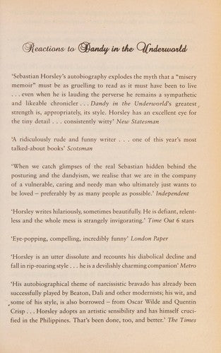 Dandy in the Underworld: A Memoir