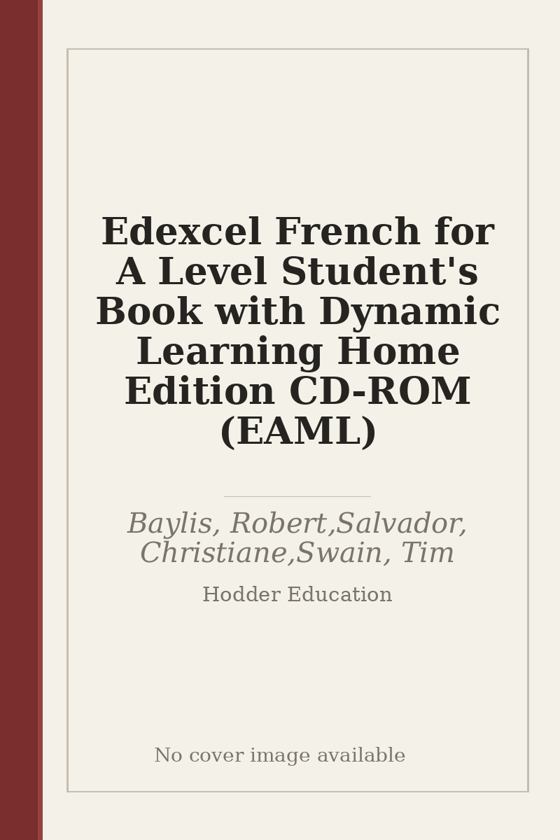Edexcel French for A Level Student's Book with Dynamic Learning Home Edition CD-ROM (EAML) - no cover image available