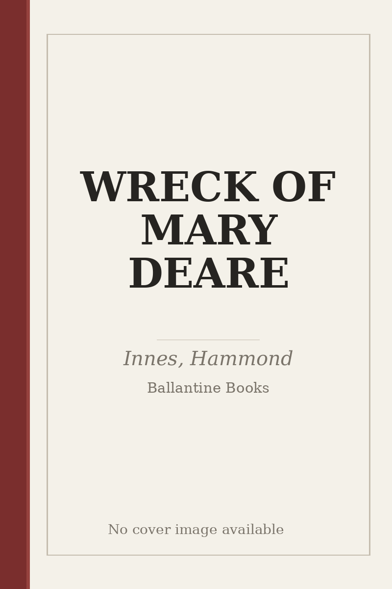 WRECK OF MARY DEARE - no cover image available