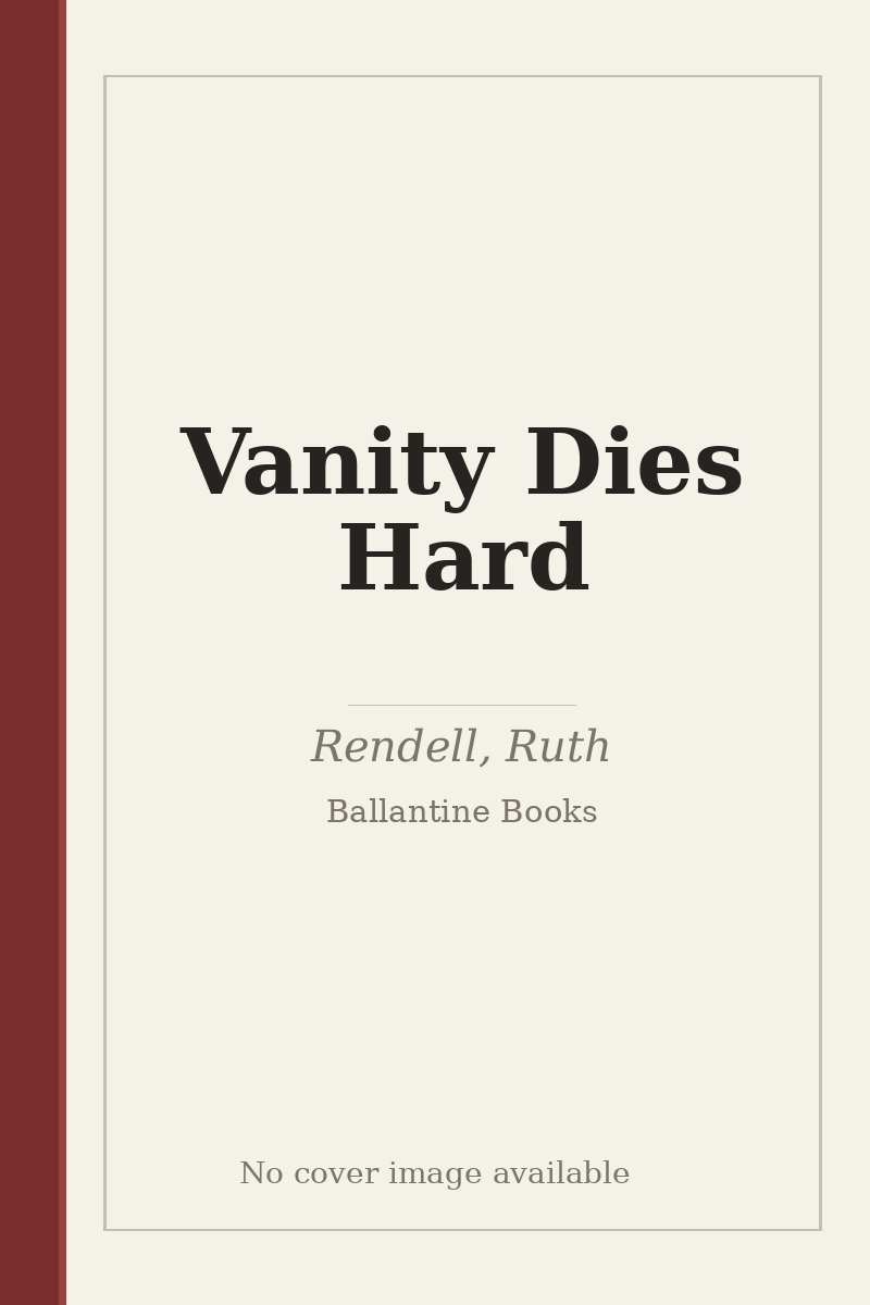 Vanity Dies Hard - no cover image available