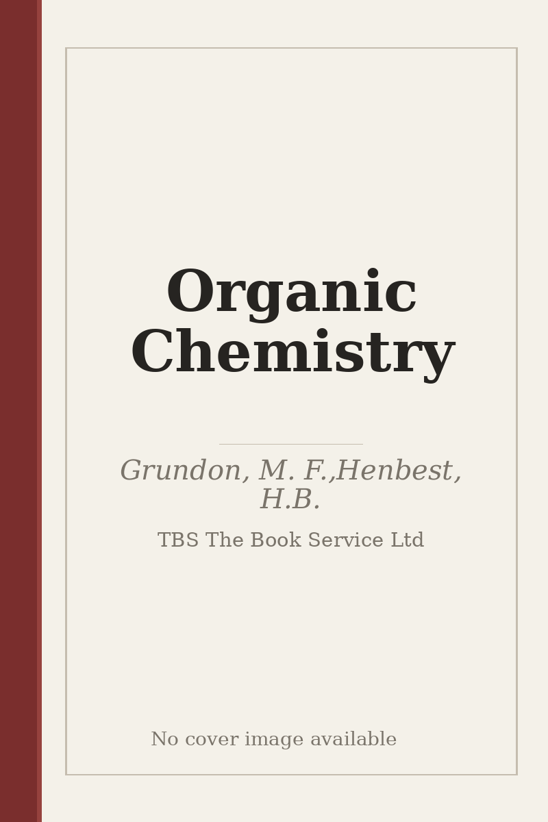 Organic Chemistry - no cover image available