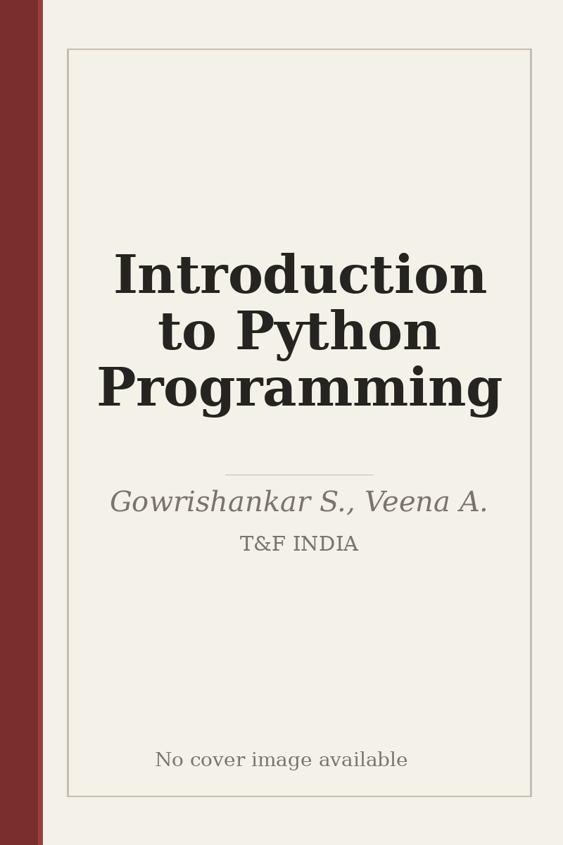Introduction to Python Programming - no cover image available