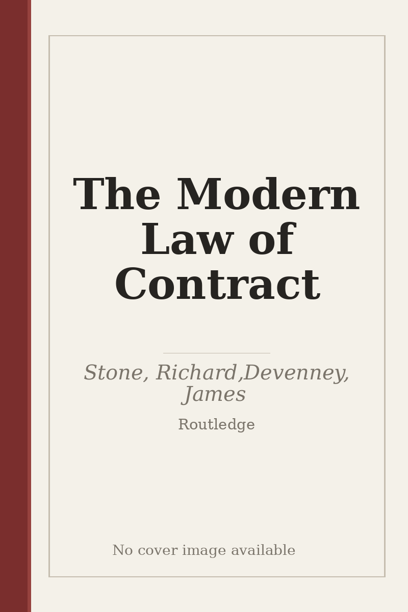 The Modern Law of Contract - no cover image available