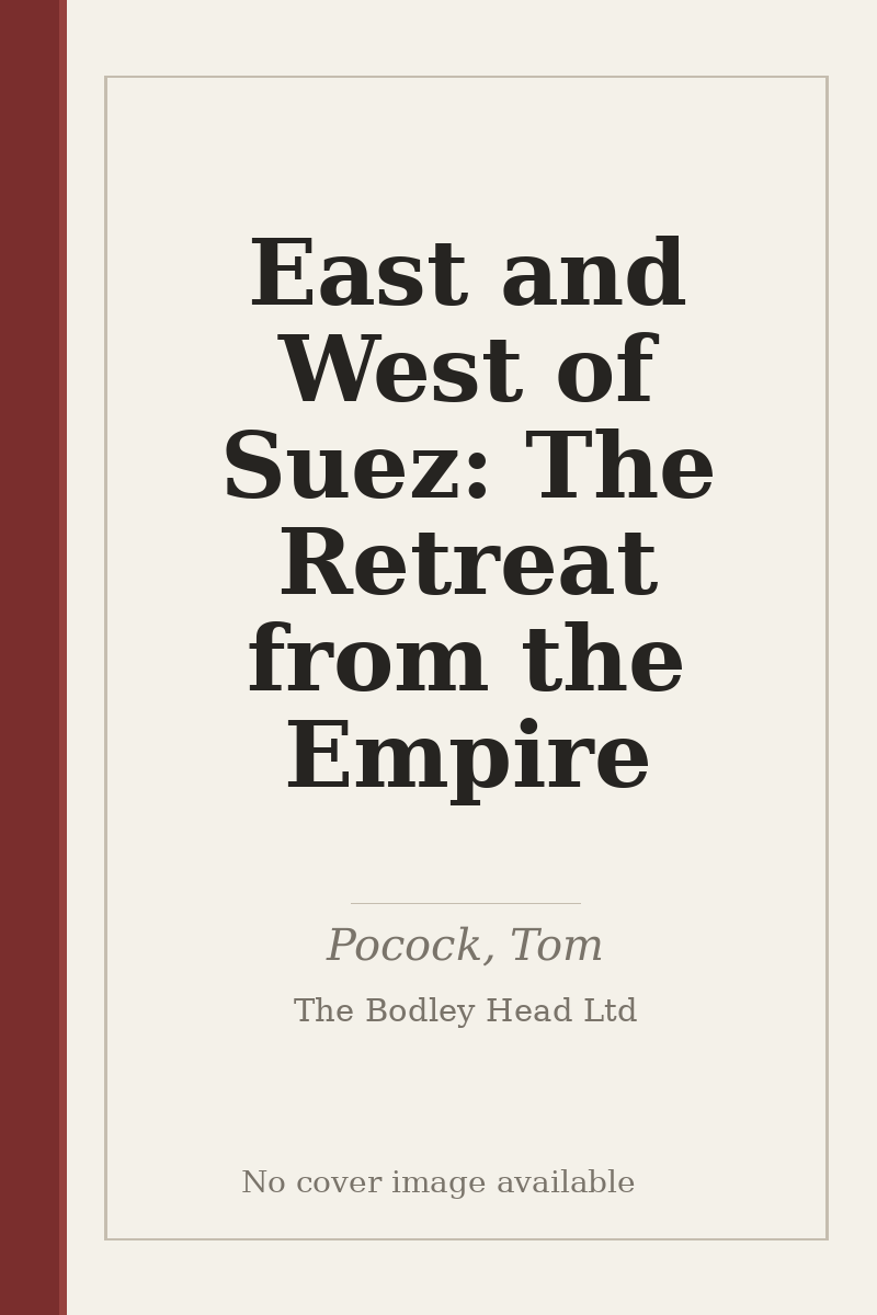 East and West of Suez: The Retreat from the Empire - no cover image available