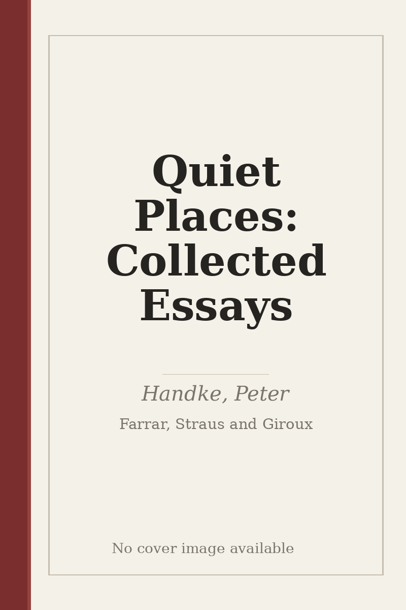 Quiet Places: Collected Essays - no cover image available