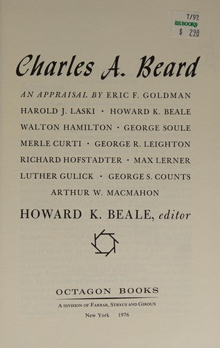 Title: Charles A Beard An appraisal