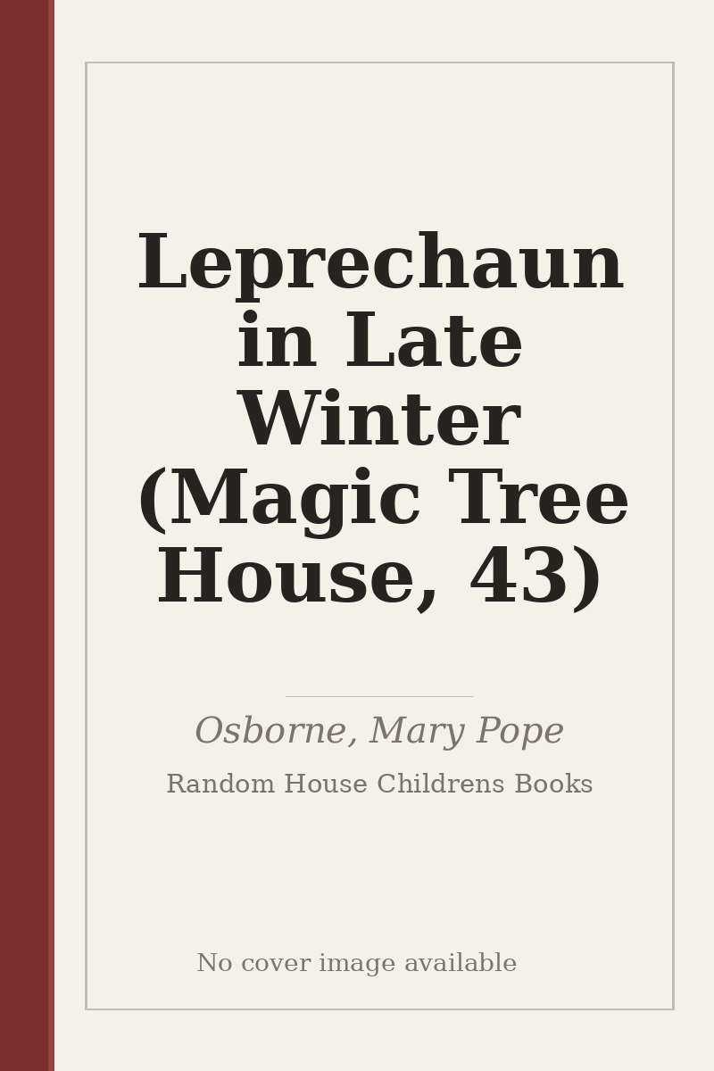 Leprechaun in Late Winter (Magic Tree House, 43) - no cover image available