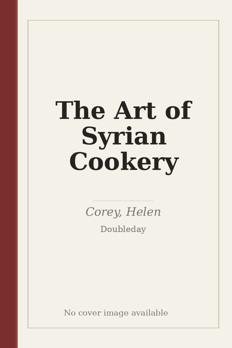 The Art of Syrian Cookery - no cover image available