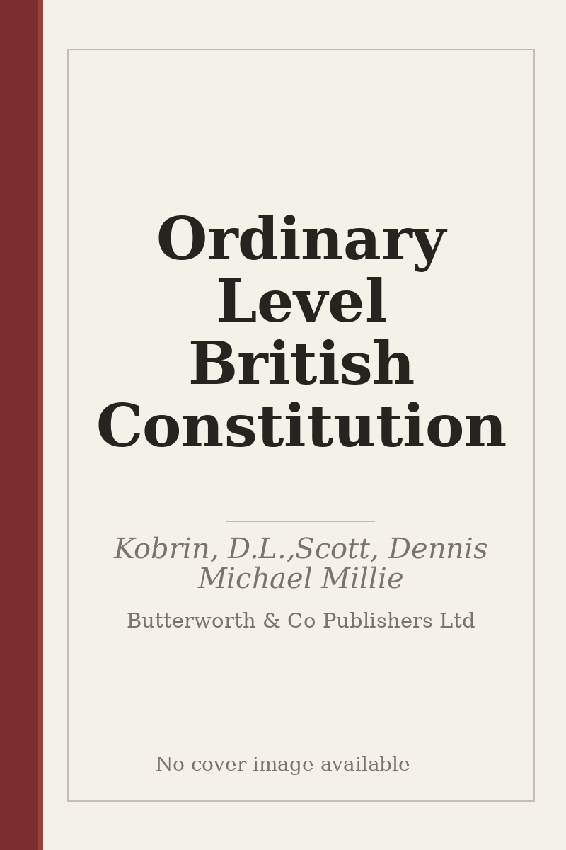 Ordinary Level British Constitution - no cover image available