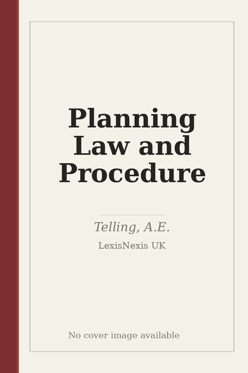 Planning Law and Procedure - no cover image available