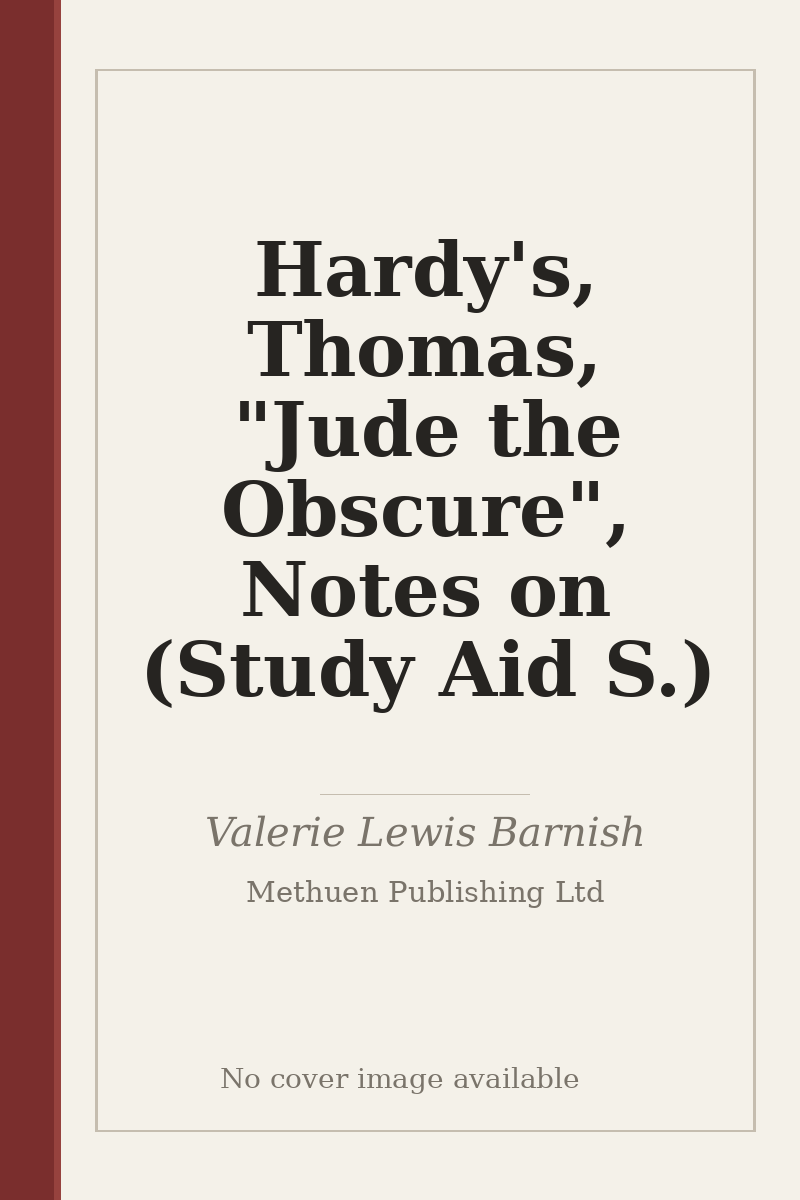 Hardy's, Thomas, "Jude the Obscure", Notes on (Study Aid S.) - no cover image available