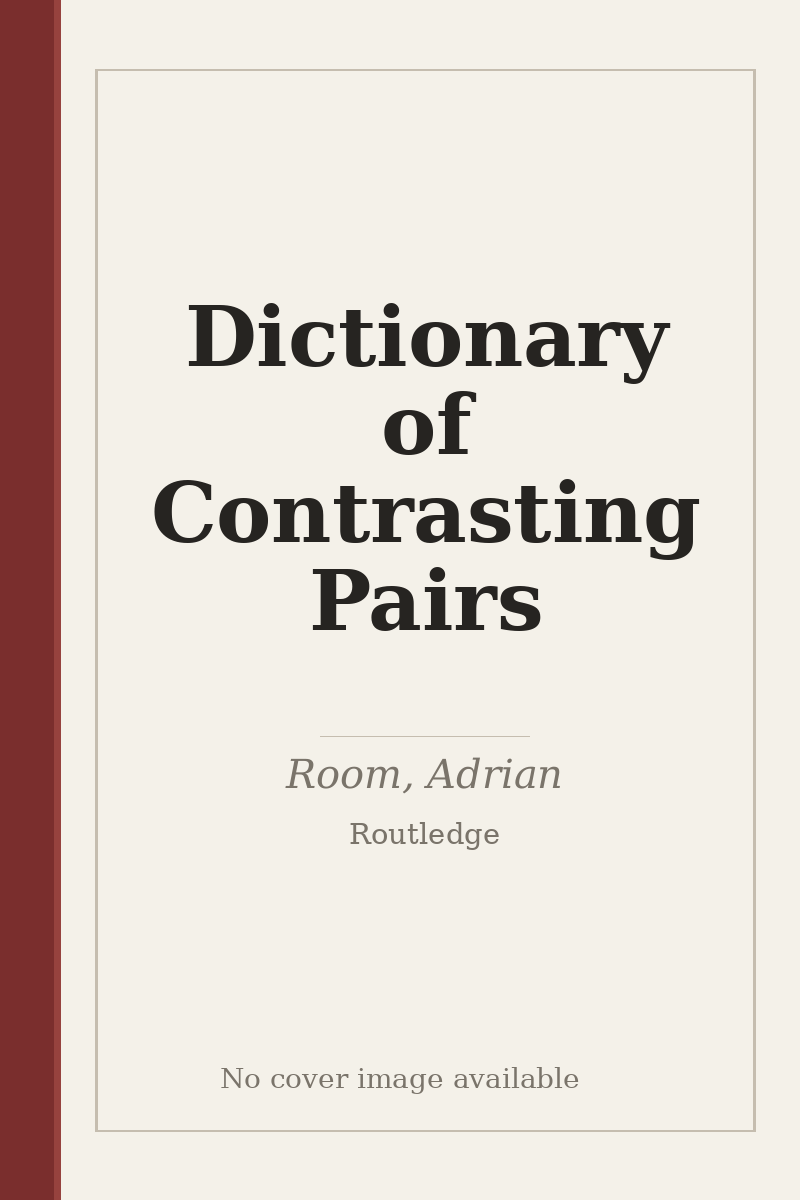 Dictionary of Contrasting Pairs - no cover image available