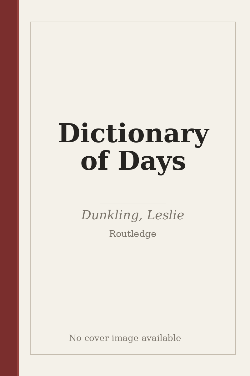 Dictionary of Days - no cover image available