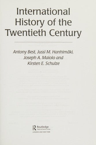 International History of the Twentieth Century