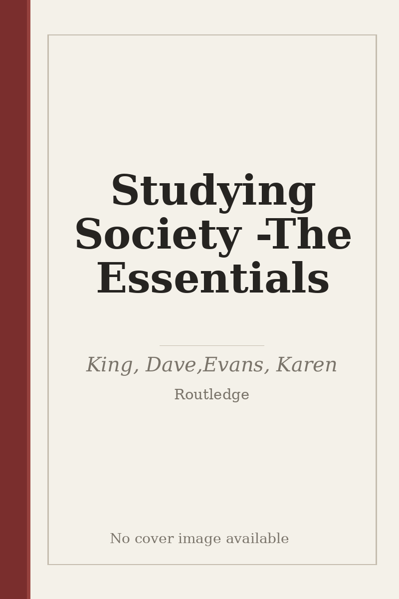 Studying Society - The Essentials - no cover image available