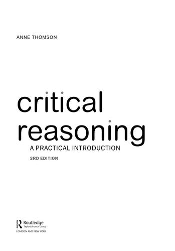 Critical Reasoning: A Practical Introduction