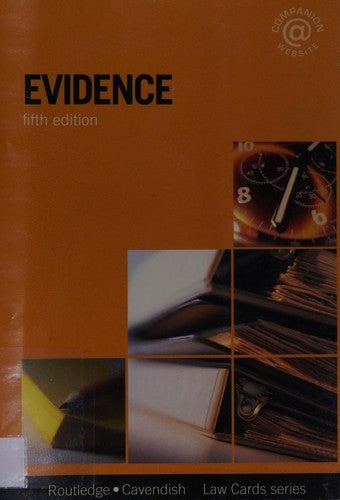 Evidence Lawcards 5/e: Fifth edition