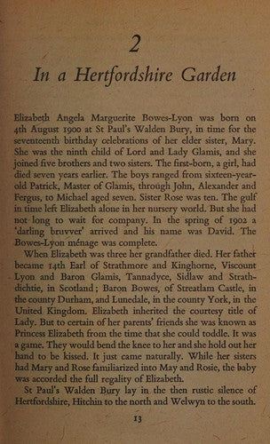 Elizabeth of Glamis: Story of the Queen Mother