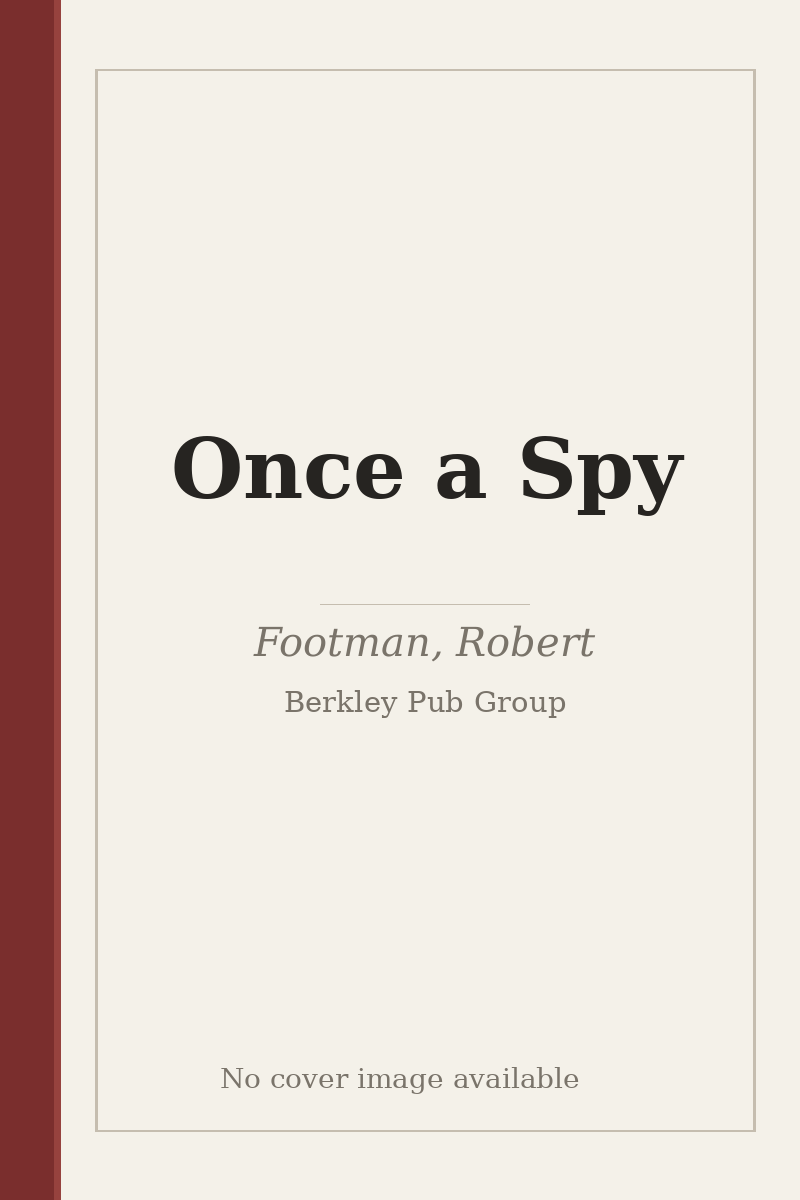 Once a Spy - no cover image available