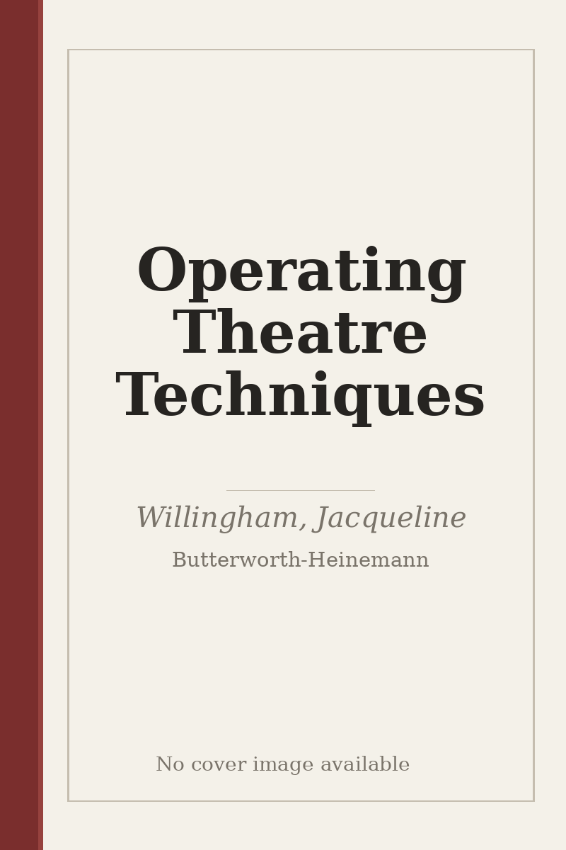 Operating Theatre Techniques - no cover image available