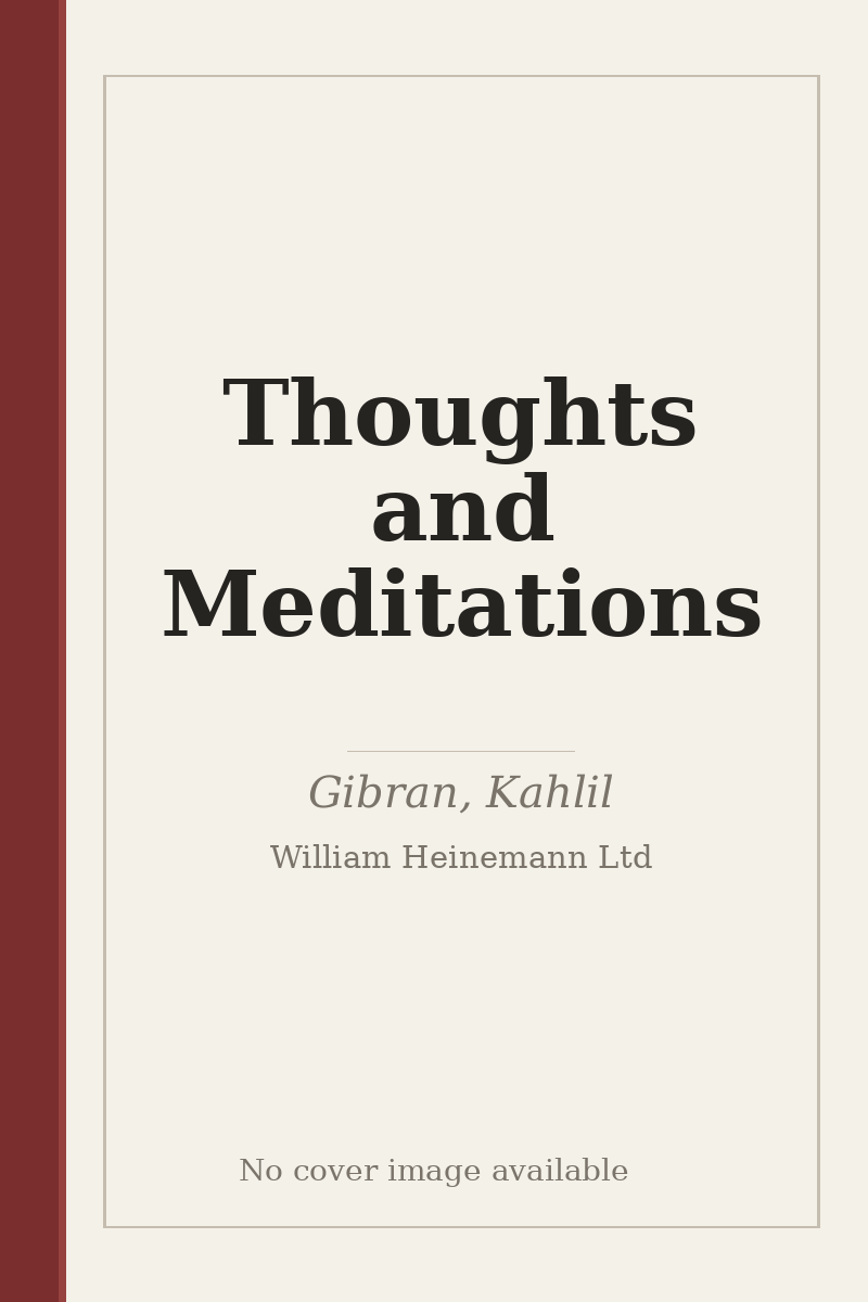 Thoughts and Meditations - no cover image available