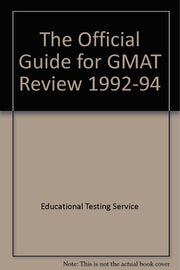 The Official Guide for GMAT Review 1992-94