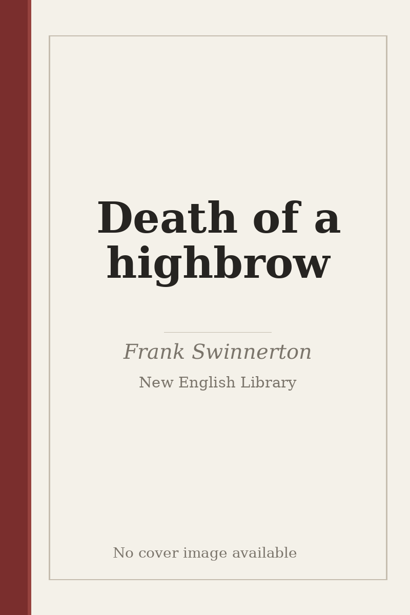 Death of a highbrow - no cover image available