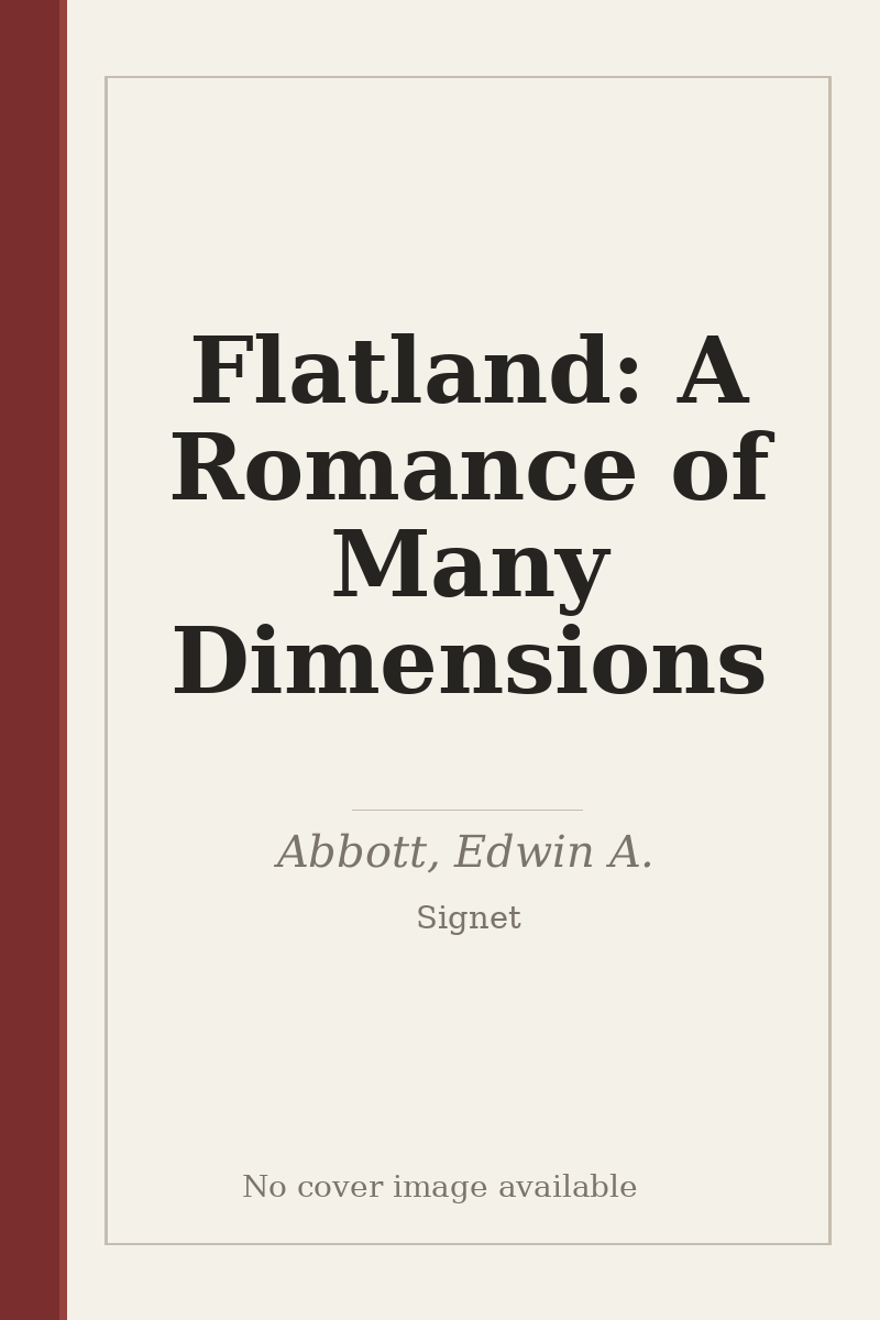Flatland: A Romance of Many Dimensions - no cover image available