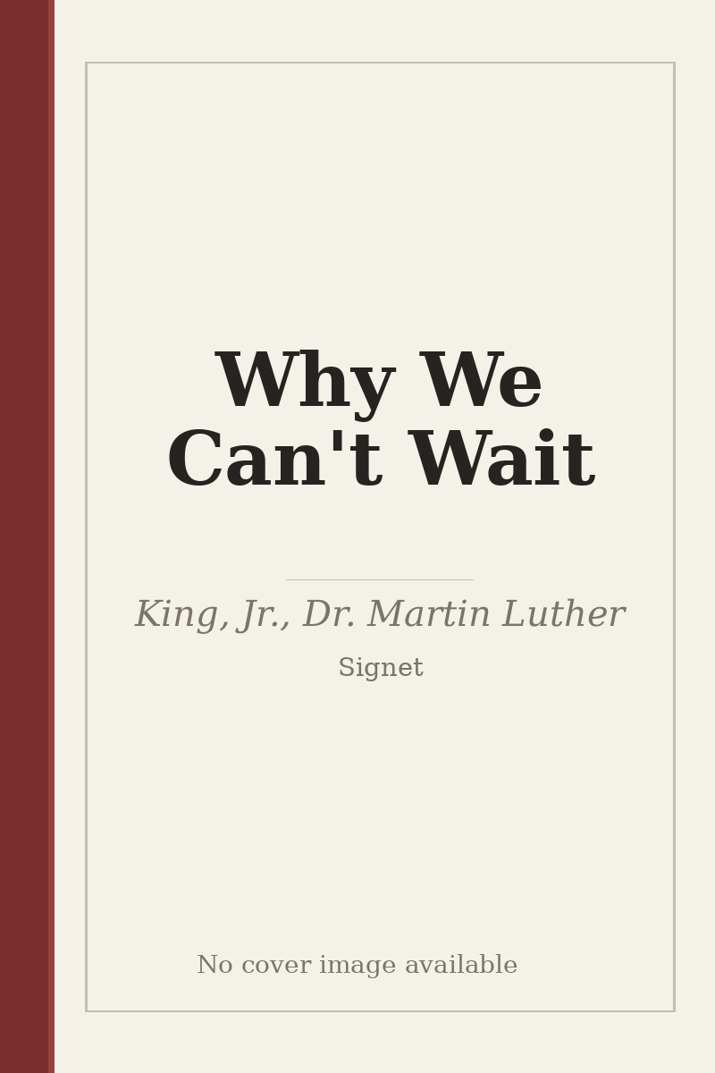 Why We Can't Wait - no cover image available