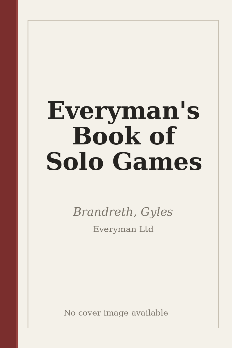Everyman's Book of Solo Games - no cover image available