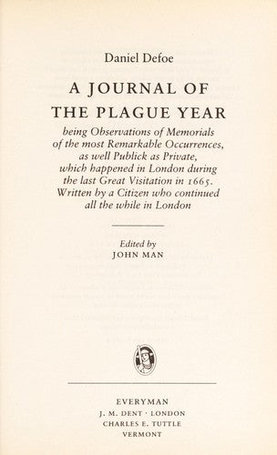 A Journal of the Plague Year (Everyman)