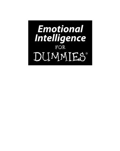Emotional Intelligence For Dummies (Jb Foreign Imprint Series - Canada., 1)