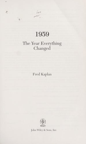 1959: The Year Everything Changed