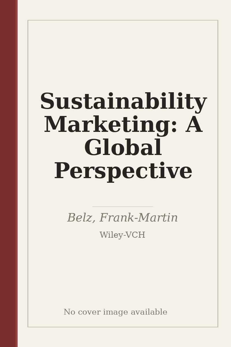 Sustainability Marketing: A Global Perspective - no cover image available