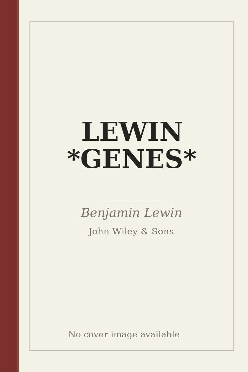 LEWIN *GENES* - no cover image available