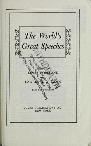 The World's Great Speeches