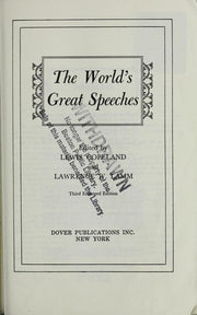 The World's Great Speeches