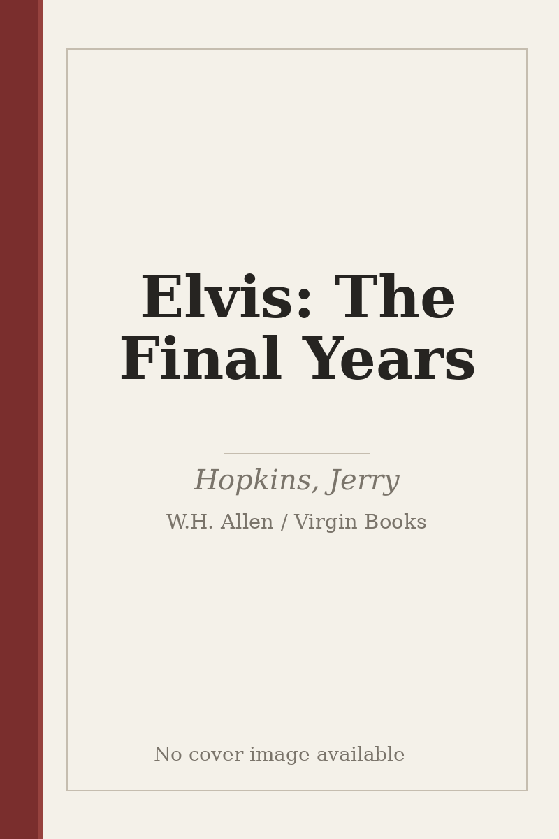 Elvis: The Final Years - no cover image available