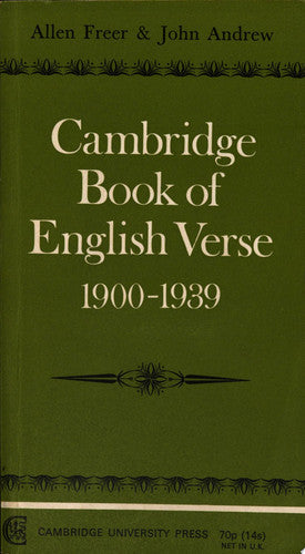 Cambridge Book of English Verse 1900-1939