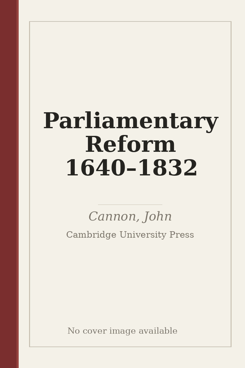 Parliamentary Reform 1640–1832 - no cover image available