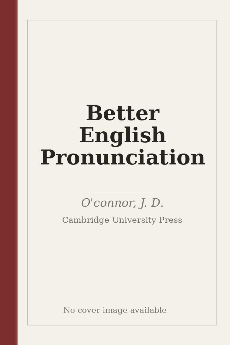 Better English Pronunciation - no cover image available