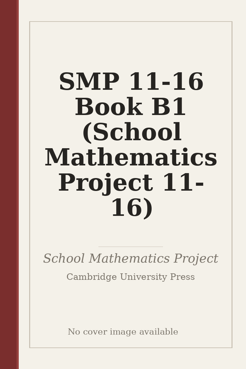 SMP 11-16 Book B1 (School Mathematics Project 11-16) - no cover image available