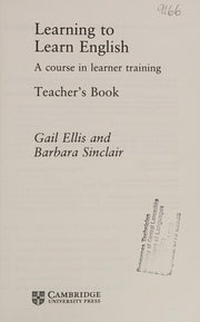Learning to Learn English Learner's book: A Course In Learner Training